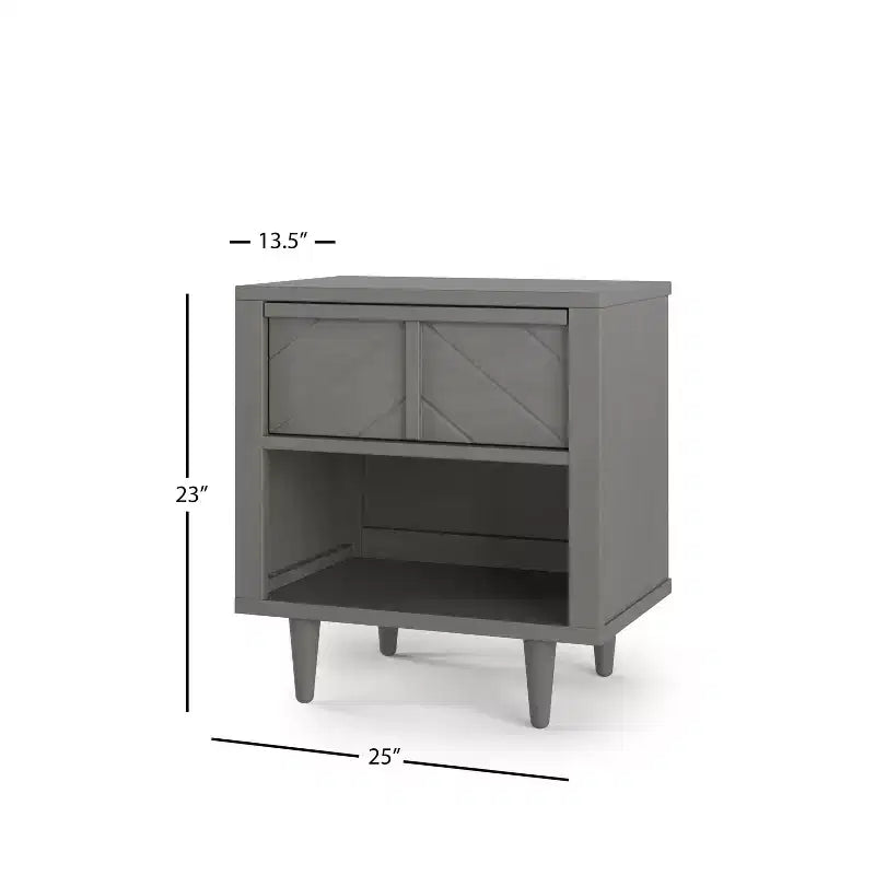 Child Craft Surrey Hill 1 Drawer Nightstand for Nursery or Bedroom, Large Storage Drawer, Made of Sturdy Pinewood, Non-Toxic, Baby Safe Finish