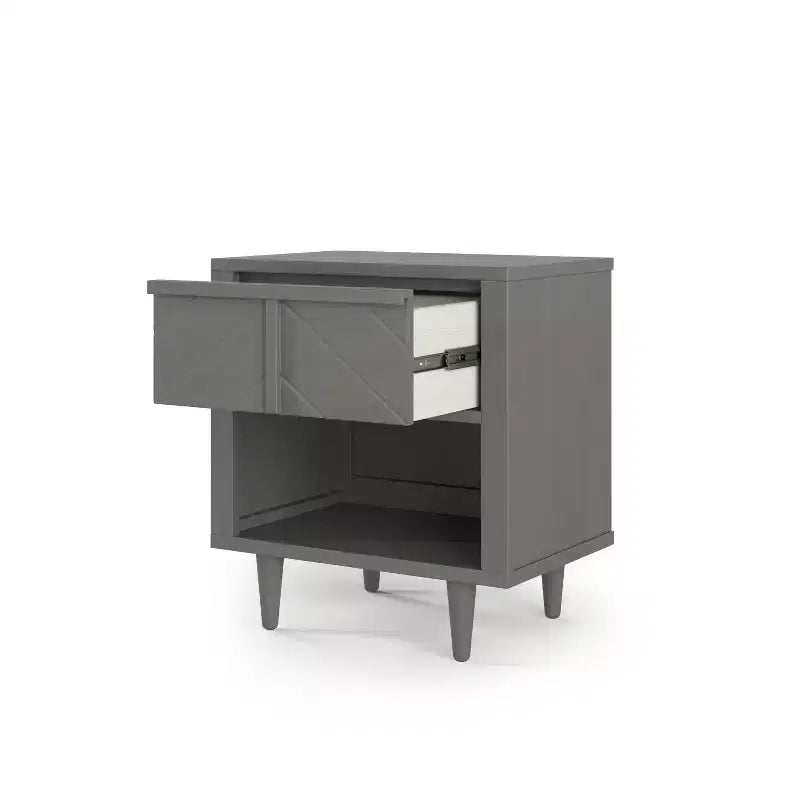 Child Craft Surrey Hill 1 Drawer Nightstand for Nursery or Bedroom, Large Storage Drawer, Made of Sturdy Pinewood, Non-Toxic, Baby Safe Finish