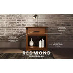 Comodino Child Craft Redmond a 1 cassetto per cameretta o camera da letto, ampio cassetto contenitore, in robusto legno di pino, finitura atossica e sicura per i bambini