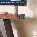 Console Table with Open Shelf, 2-Tier Wooden Sofa Table for Entryway, Hallway & Living Room - Trapezium Design Entryway Furniture