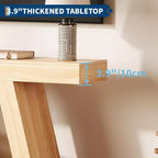 Console Table with Open Shelf, 2-Tier Wooden Sofa Table for Entryway, Hallway & Living Room - Trapezium Design Entryway Furniture