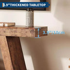 Console Table with Open Shelf, 2-Tier Wooden Sofa Table for Entryway, Hallway & Living Room - Trapezium Design Entryway Furniture