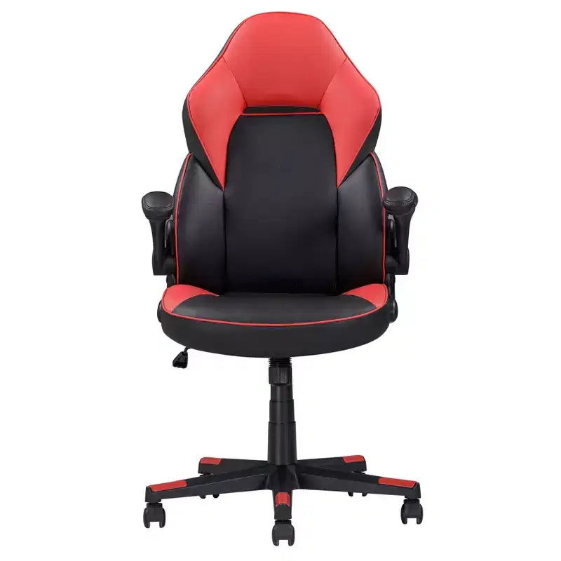 TUYOHW Sedia da Gaming Ergonomica Regolabile, Sedia Girevole a 360° con Ruote, Sedia da Computer Nera/Rossa per Ufficio e Casa, Sedia da Tempo Libero Versatile, Nera/Rossa