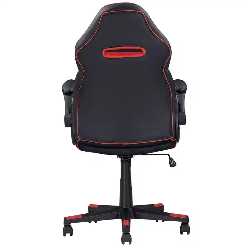 TUYOHW Sedia da Gaming Ergonomica Regolabile, Sedia Girevole a 360° con Ruote, Sedia da Computer Nera/Rossa per Ufficio e Casa, Sedia da Tempo Libero Versatile, Nera/Rossa
