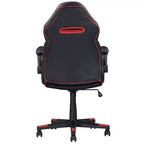 TUYOHW Sedia da Gaming Ergonomica Regolabile, Sedia Girevole a 360° con Ruote, Sedia da Computer Nera/Rossa per Ufficio e Casa, Sedia da Tempo Libero Versatile, Nera/Rossa