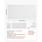 VEVOR Slat Wall Paneling, 8 x 4 ft, PVC Garage Slatwall with Accessories, White Slat Wall Easy-to-Install Adjustable Slatwall Panel, White