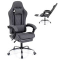 Costway Gaming Chair with Headrest, Lumbar Support, Linkage Armrests, Reclining Backrest