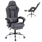 Costway Gaming Chair with Headrest, Lumbar Support, Linkage Armrests, Reclining Backrest