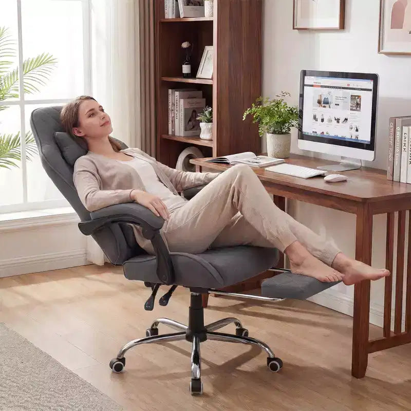 Costway Gaming Chair with Headrest, Lumbar Support, Linkage Armrests, Reclining Backrest
