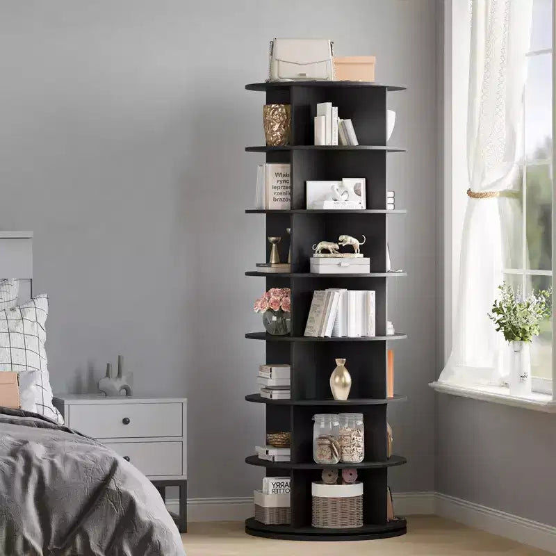 Shoe Rack Tower, Standing Spinning Shoe Organizer, Vertical Spinning Shoes Display, Shoes Rack Storage Round Carousel Shoes Closet Organization