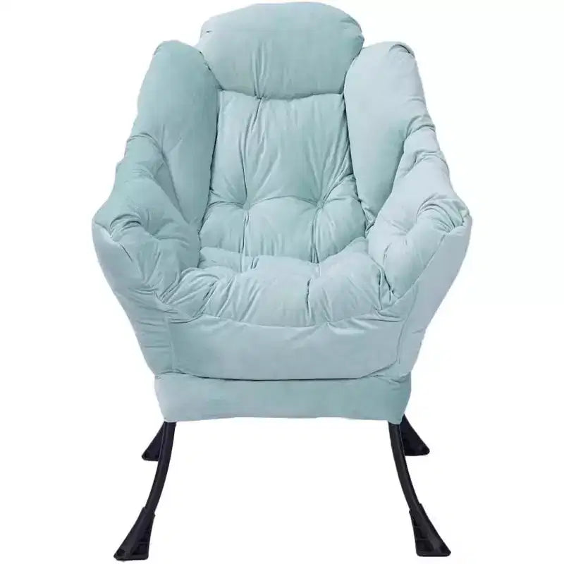 COZONY Lazy Chair with Ottoman, Modern Lounge Accent Chair Footrest Reading Armchair Side Pocket for Living Room Bedroom Dorm Office