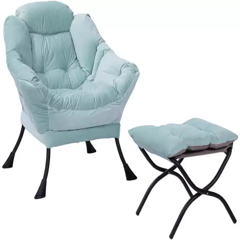 COZONY Lazy Chair with Ottoman, Modern Lounge Accent Chair Footrest Reading Armchair Side Pocket for Living Room Bedroom Dorm Office