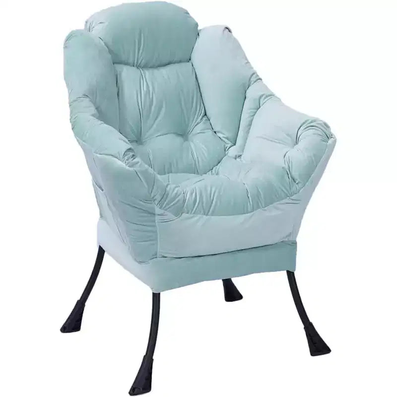 COZONY Lazy Chair with Ottoman, Modern Lounge Accent Chair Footrest Reading Armchair Side Pocket for Living Room Bedroom Dorm Office