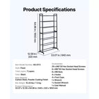VEVOR 3D Printer Filament Storage Rack, 7 Tier Heavy Duty Storage Shelves for 3D Printing Filaments, Filament Spool Holders Racks(Shelf Only), Black
