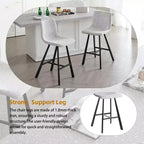 TUYOHW 26H Sleek Bar Stools with Ergonomic Back,Set of 2,Counter Height Bar Stools for Kitchen Island,Sturdy Metal Frame,300lbs Capacity