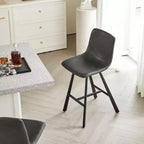 TUYOHW 26H Sleek Bar Stools with Ergonomic Back,Set of 2,Counter Height Bar Stools for Kitchen Island,Sturdy Metal Frame,300lbs Capacity