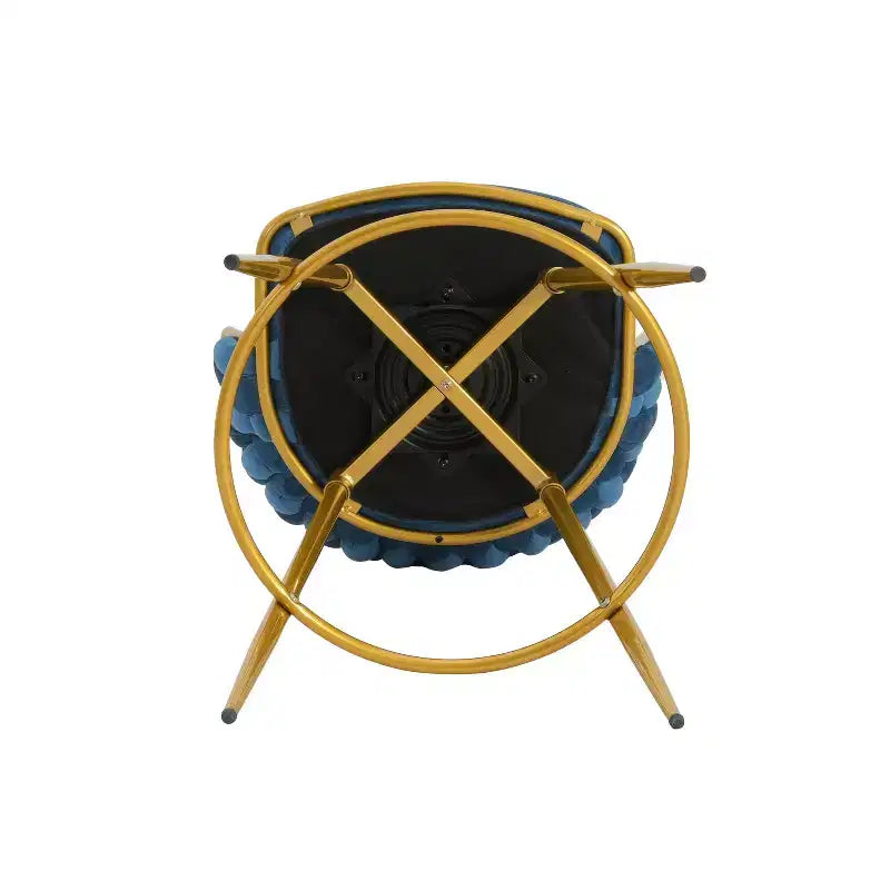 TUYOHW 31.5 Swivel Counter Height Bar Stools Set of 2,Luxury Golden Metal Base Bar Stools with Hand-Woven Backrest,286lbs Capacity