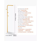 Coat Rack Freestanding with Quartz Stone Base and 3 Round Hooks