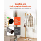 Coat Rack Freestanding with Quartz Stone Base and 3 Round Hooks