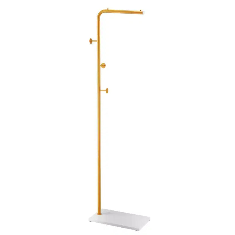 Coat Rack Freestanding with Quartz Stone Base and 3 Round Hooks