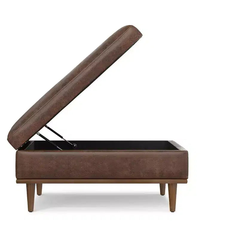 Pearl 38 inch Wide Transitional Contemporary Square Table Ottoman