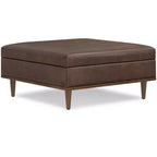 Pearl 38 inch Wide Transitional Contemporary Square Table Ottoman