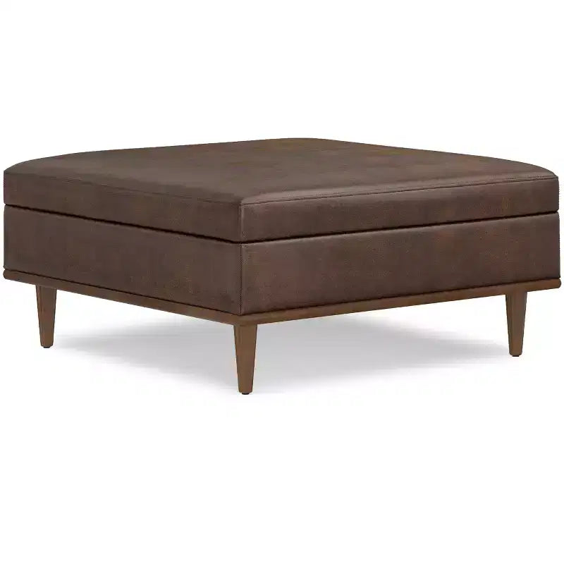 Pearl 38 inch Wide Transitional Contemporary Square Table Ottoman