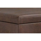 Pearl 38 inch Wide Transitional Contemporary Square Table Ottoman