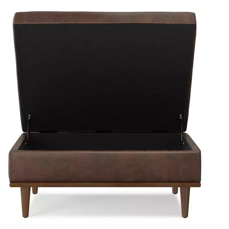 Pearl 38 inch Wide Transitional Contemporary Square Table Ottoman