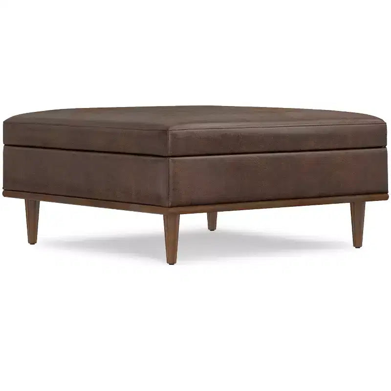 Pearl 38 inch Wide Transitional Contemporary Square Table Ottoman