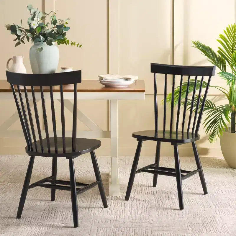 Sedia da Pranzo Novalyn Spindel - Set di 2 - DCH8550 - Nera - Safavieh