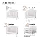 Child Craft Hampton Arch Top Crib and Changing Table Nursery Set, 2-Piece, Includes 4-in-1 Convertible Crib and Changing Table