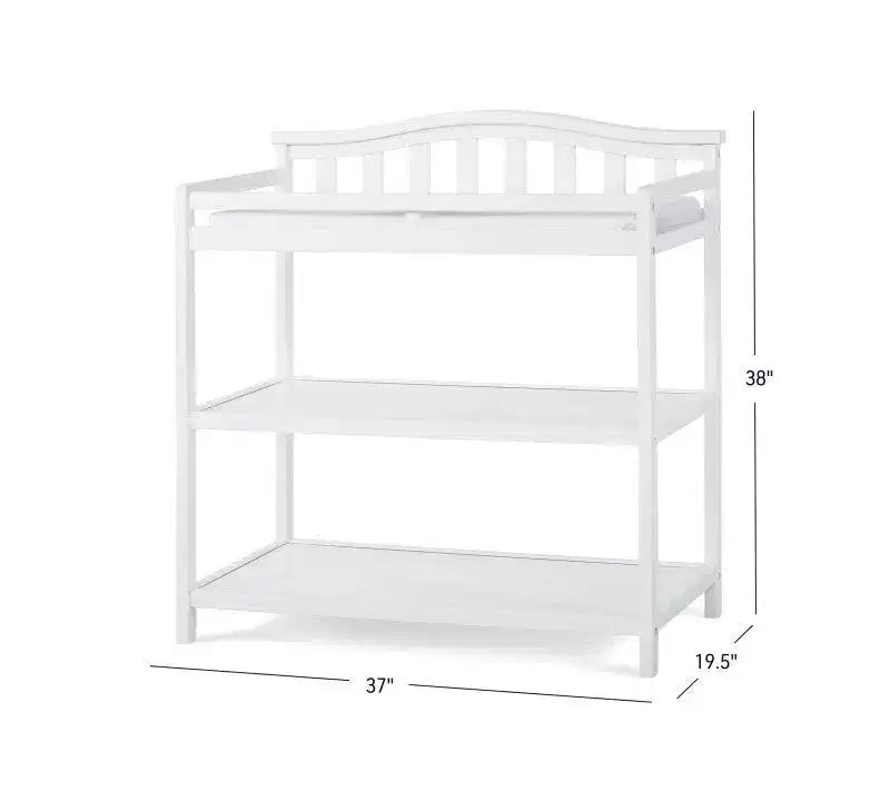 Child Craft Hampton Arch Top Crib and Changing Table Nursery Set, 2-Piece, Includes 4-in-1 Convertible Crib and Changing Table