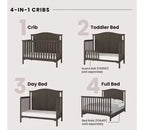 Child Craft Hampton Arch Top Crib and Changing Table Nursery Set, 2-Piece, Includes 4-in-1 Convertible Crib and Changing Table