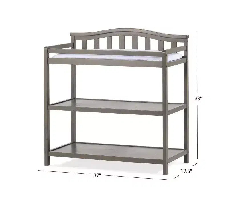 Child Craft Hampton Arch Top Crib and Changing Table Nursery Set, 2-Piece, Includes 4-in-1 Convertible Crib and Changing Table