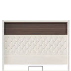 Full/Queen Size Velvet Tufted Platform Bed Frame with USB Port and Night Light, Wing-back Platform Bed with Rivet Decoration Headboard and Shelf