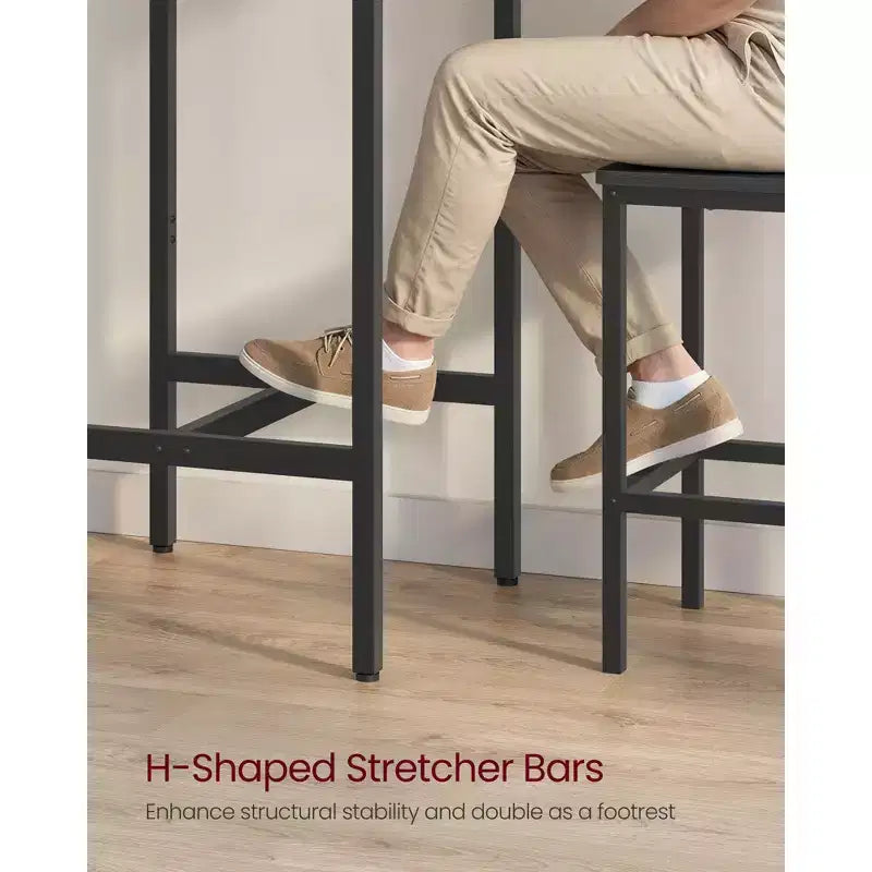 VASAGLE Bar Table, Small Kitchen Dining High Top Pub Cocktail Table,Sturdy Metal Frame,for Narrow Spaces,Easy to Assemble