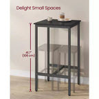 VASAGLE Bar Table, Small Kitchen Dining High Top Pub Cocktail Table,Sturdy Metal Frame,for Narrow Spaces,Easy to Assemble