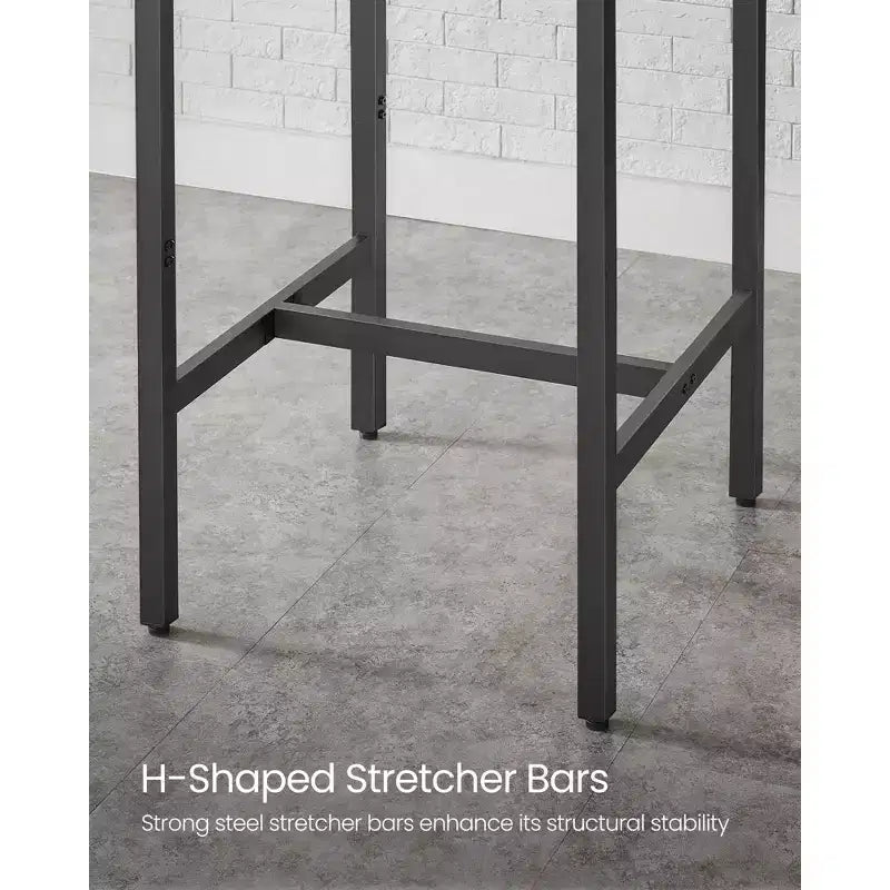 VASAGLE Bar Table, Small Kitchen Dining High Top Pub Cocktail Table,Sturdy Metal Frame,for Narrow Spaces,Easy to Assemble