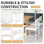 Set Tavolo da Pranzo 5 Pezzi, Tavolo da Cucina Allungabile Moderno Compatto 80-160 cm con Ripiano Contenitore e 4 Sedie da Pranzo Imbottite per Piccoli Spazi