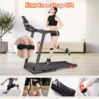 Tapis Roulant Inclinato con Capacità 136 kg, Tapis Roulant Pieghevole da 3.75HP per Casa, 71 Programmi, Controllo tramite APP, 12 km/h, Altoparlante HiFi, Ammortizzante, Cinghia di Supporto per Ginocchio in Omaggio