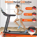 Tapis Roulant Inclinato con Capacità 136 kg, Tapis Roulant Pieghevole da 3.75HP per Casa, 71 Programmi, Controllo tramite APP, 12 km/h, Altoparlante HiFi, Ammortizzante, Cinghia di Supporto per Ginocchio in Omaggio