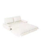 Whisen 3-in-1 Queen Velvet Sleeper Pull Out Sofa Bed, Convertible Loveseat Sofa Couch