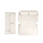 Whisen 3-in-1 Queen Velvet Sleeper Pull Out Sofa Bed, Convertible Loveseat Sofa Couch