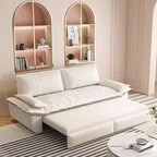 Whisen 3-in-1 Queen Velvet Sleeper Pull Out Sofa Bed, Convertible Loveseat Sofa Couch