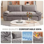 Whisen 3-in-1 Queen Velvet Sleeper Pull Out Sofa Bed, Convertible Loveseat Sofa Couch