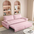 Whisen 3-in-1 Queen Velvet Sleeper Pull Out Sofa Bed, Convertible Loveseat Sofa Couch
