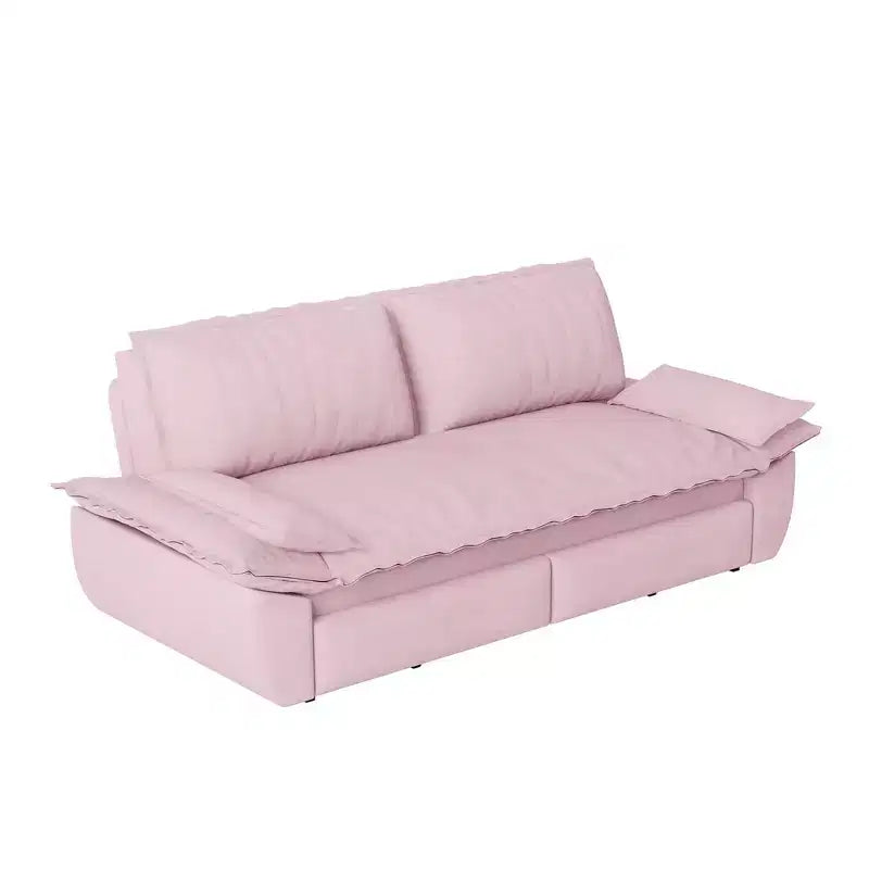 Whisen 3-in-1 Queen Velvet Sleeper Pull Out Sofa Bed, Convertible Loveseat Sofa Couch