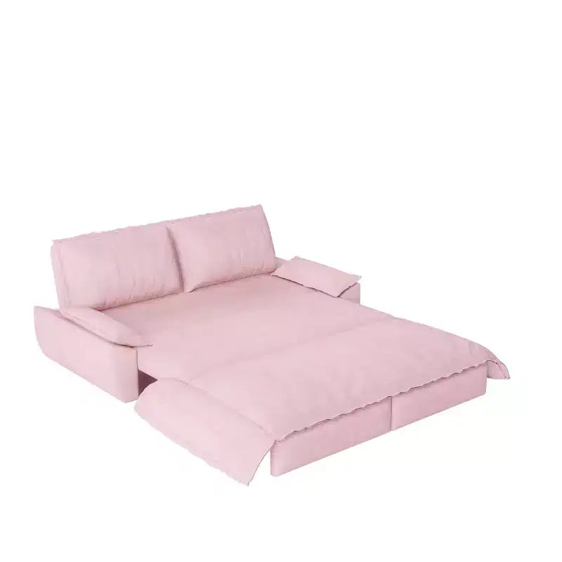 Whisen 3-in-1 Queen Velvet Sleeper Pull Out Sofa Bed, Convertible Loveseat Sofa Couch