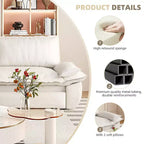 Whisen 3-in-1 Queen Velvet Sleeper Pull Out Sofa Bed, Convertible Loveseat Sofa Couch